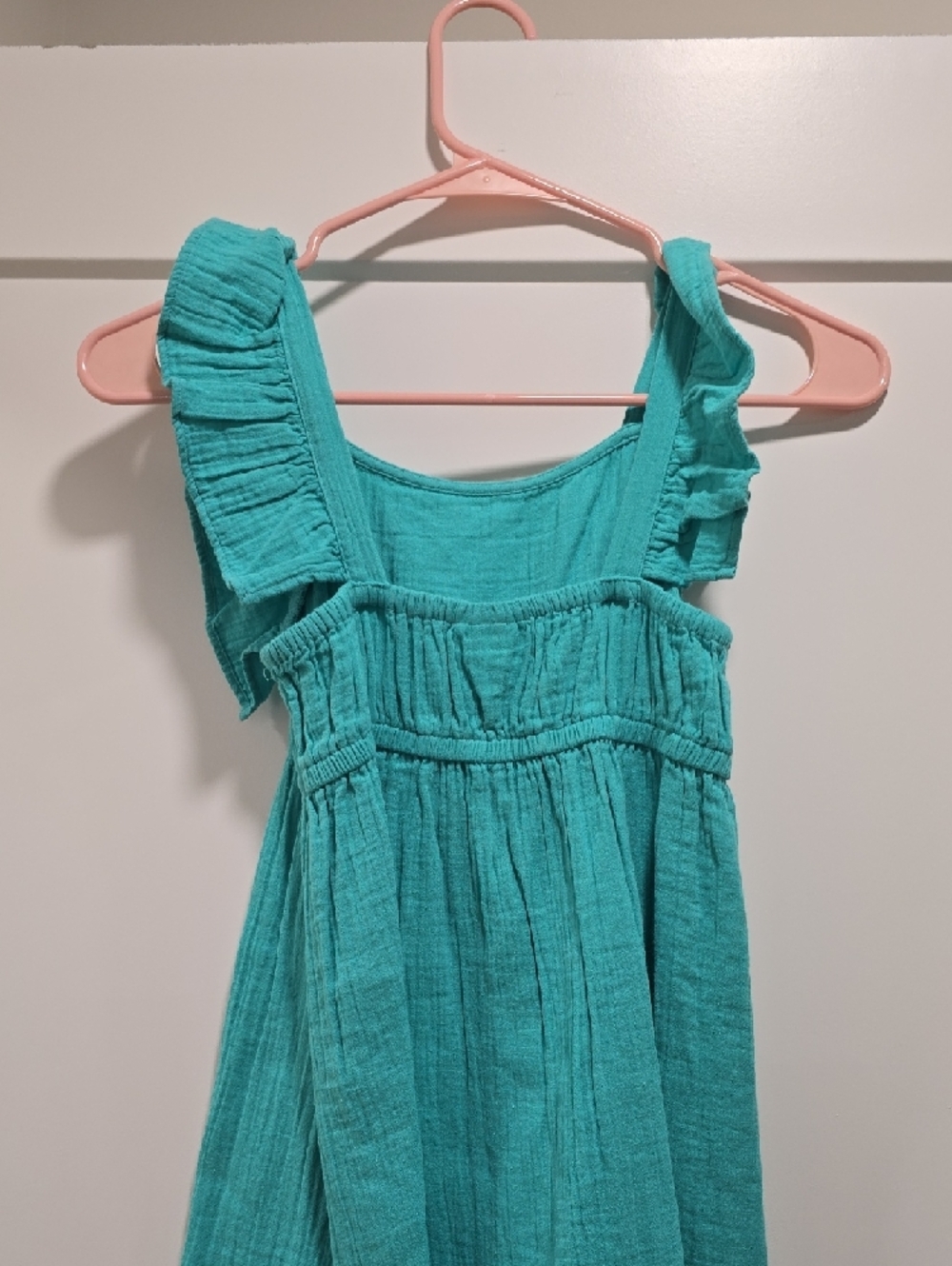 Cat & Jack Turquoise Ruffle Strap Dress - Picture 3 of 4